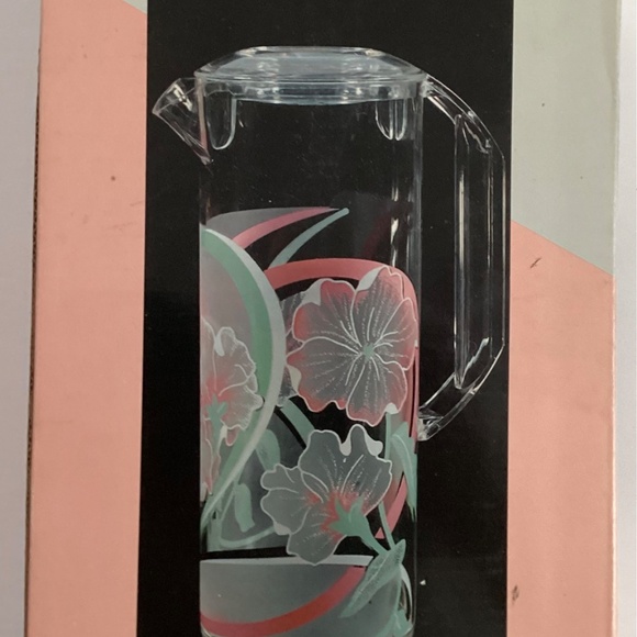 Vtg. Culver Acrylic 4 Iced Tea Tumblers & Pitcher Set Fantasia Patio or Pool - Picture 5 of 8